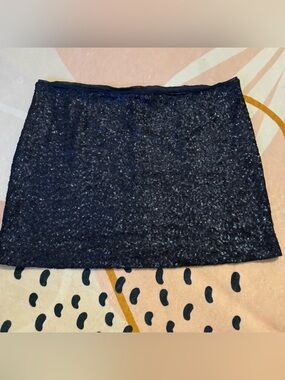 GAP Navy Sequin Mini Skirt